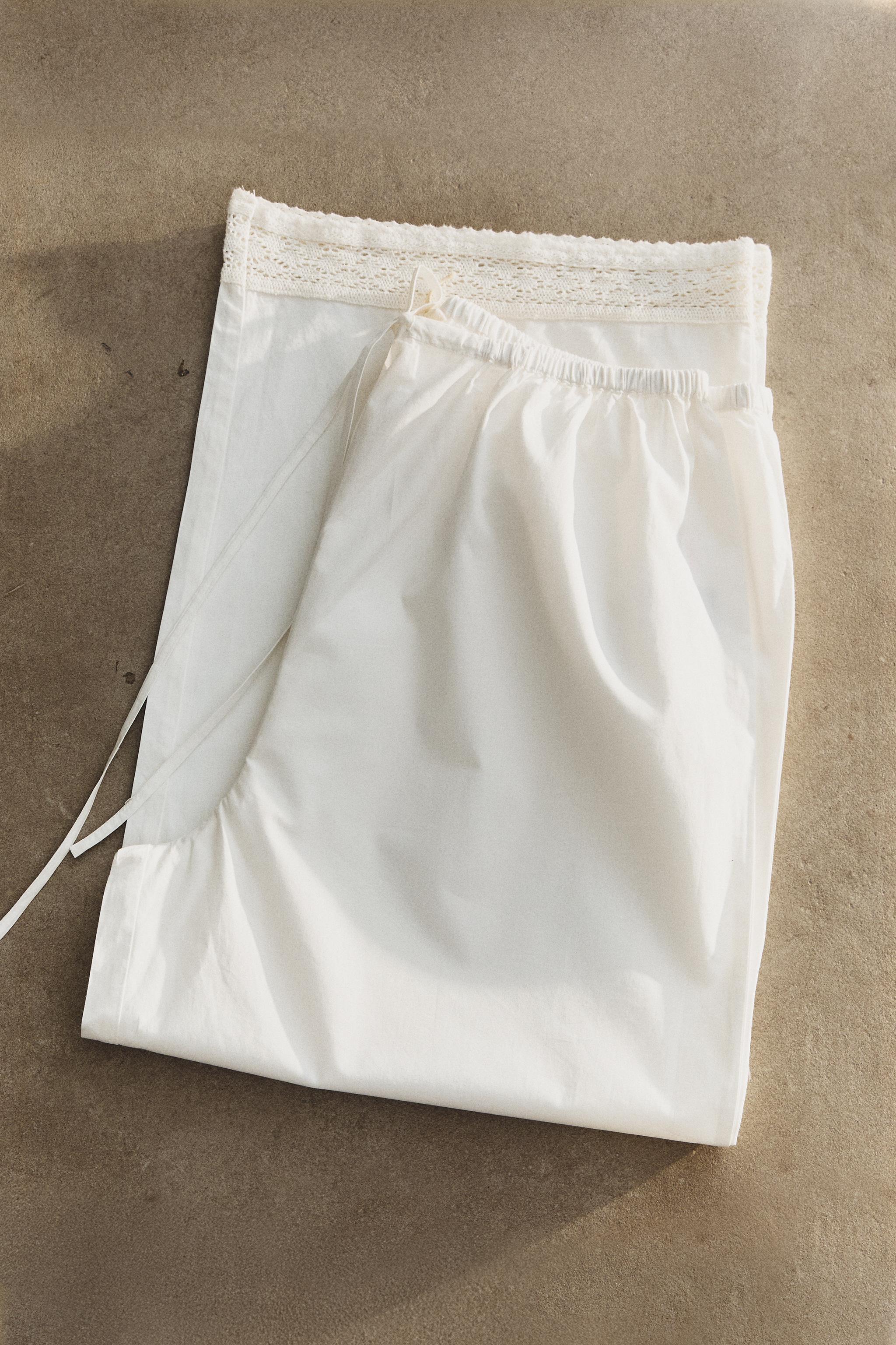 COTTON LACE PANTS